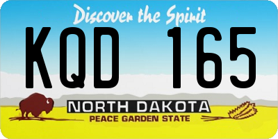 ND license plate KQD165