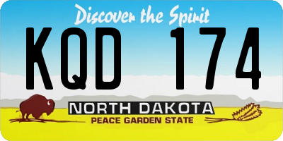 ND license plate KQD174