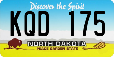 ND license plate KQD175