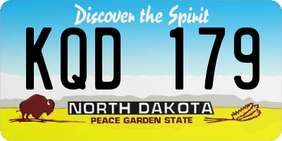 ND license plate KQD179