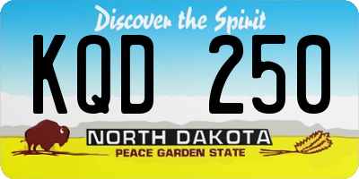 ND license plate KQD250