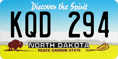 ND license plate KQD294
