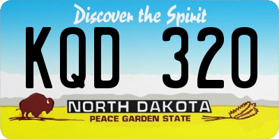 ND license plate KQD320