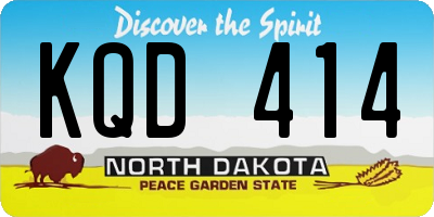 ND license plate KQD414