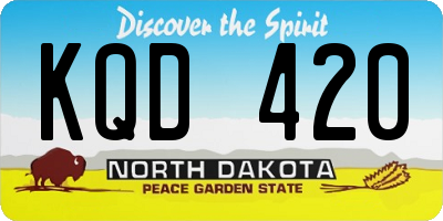 ND license plate KQD420