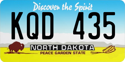 ND license plate KQD435
