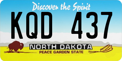 ND license plate KQD437