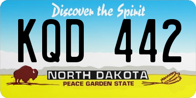 ND license plate KQD442