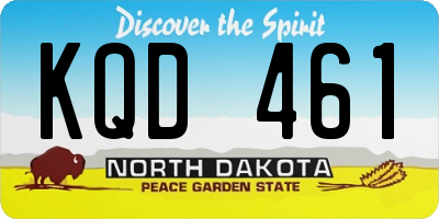 ND license plate KQD461