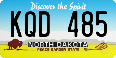 ND license plate KQD485