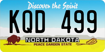 ND license plate KQD499