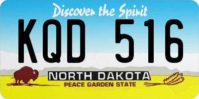 ND license plate KQD516