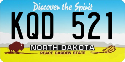 ND license plate KQD521