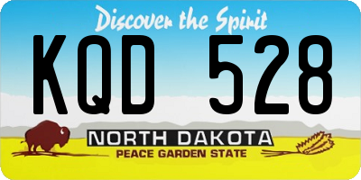 ND license plate KQD528