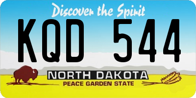 ND license plate KQD544