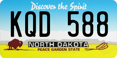 ND license plate KQD588