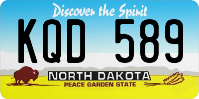 ND license plate KQD589