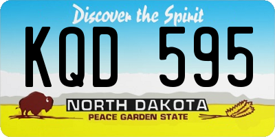 ND license plate KQD595