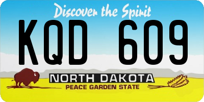 ND license plate KQD609
