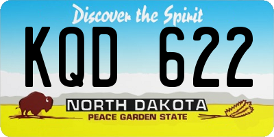 ND license plate KQD622