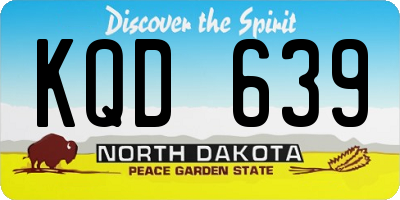ND license plate KQD639