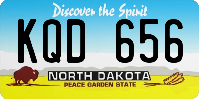 ND license plate KQD656