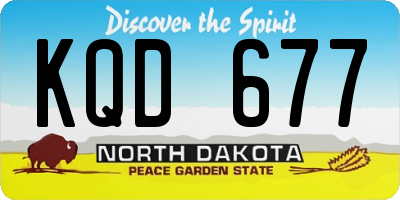 ND license plate KQD677