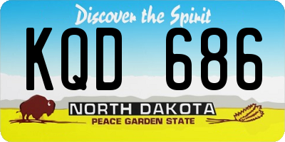 ND license plate KQD686