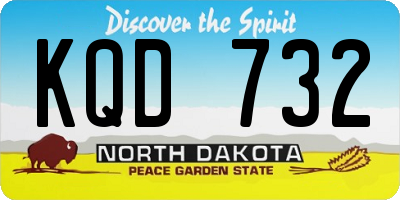ND license plate KQD732