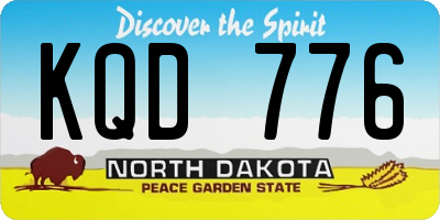 ND license plate KQD776