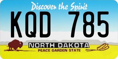 ND license plate KQD785
