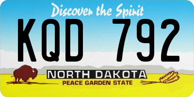 ND license plate KQD792