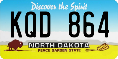 ND license plate KQD864