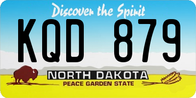 ND license plate KQD879