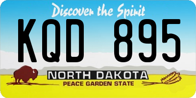 ND license plate KQD895