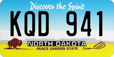 ND license plate KQD941
