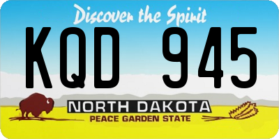 ND license plate KQD945