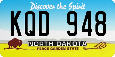 ND license plate KQD948