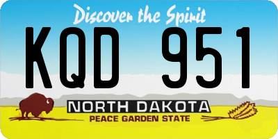 ND license plate KQD951
