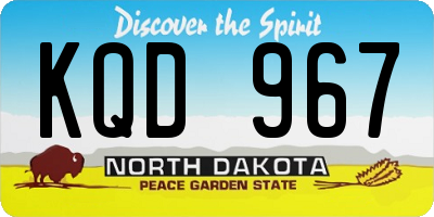 ND license plate KQD967
