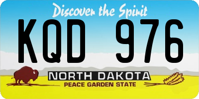 ND license plate KQD976
