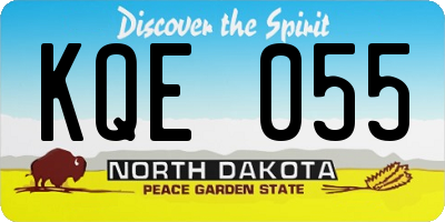 ND license plate KQE055