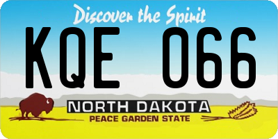 ND license plate KQE066