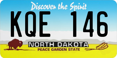 ND license plate KQE146