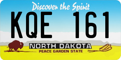 ND license plate KQE161