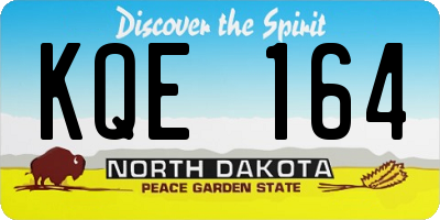 ND license plate KQE164