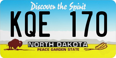 ND license plate KQE170