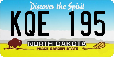 ND license plate KQE195