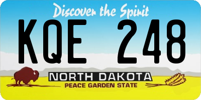 ND license plate KQE248