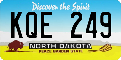 ND license plate KQE249